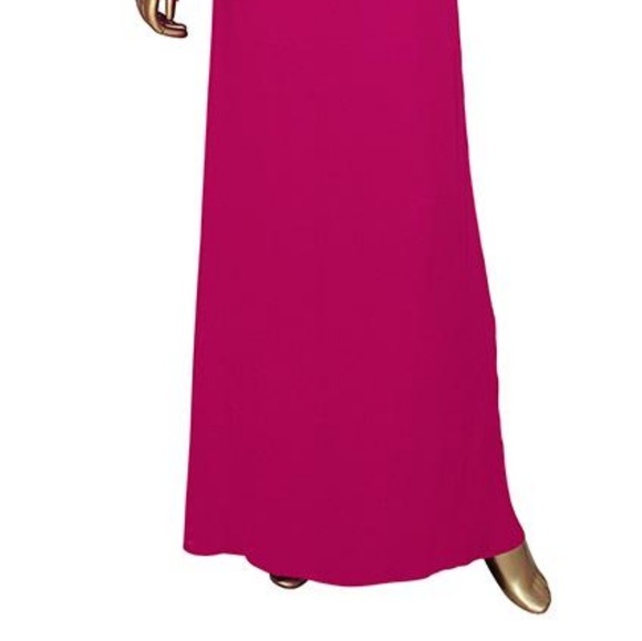 Fushia Pink Chiffon Dress - Picture 3 of 7